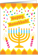 Happy Hanukkah Card with a Menorah and Candles card