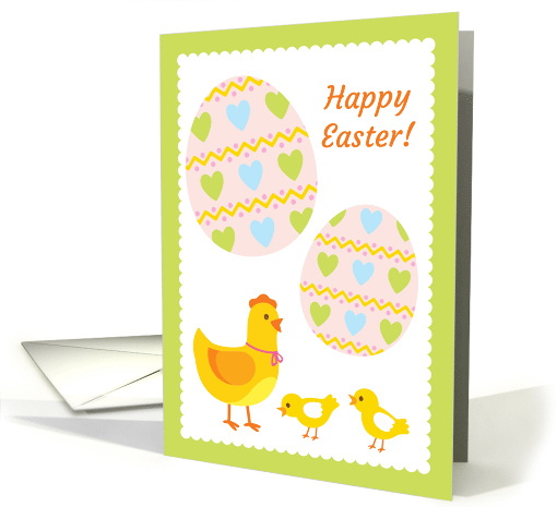 Happy Easter Chicks and Easter Eggs card (1761286)
