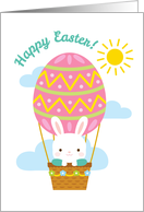 Happy Easter Bunny in an Egg Balloon card