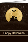 Happy Halloween Four Mice and Bat card