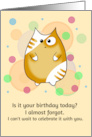 Happy Birthday with a Surprised Cat card