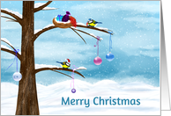 Merry Christmas Chickadees Celebrate Christmas card