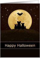 Happy Halloween Four Mice and Bat card