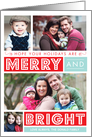 Bold Merry & Bright Holiday Photo Card