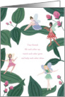 Garden Fairy Friends Blank Note Card