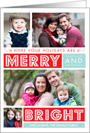 Bold Merry & Bright Holiday Photo Card