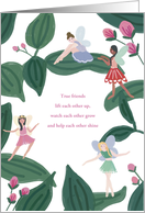 Garden Fairy Friends Blank Note Card