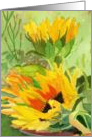 Yellow Sunflowers Floral Get Well card