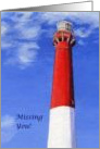 Nautical Lighthouse Landscape Missing You card