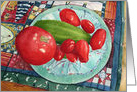 Winter Tomatoes Still Life With Glass Blank Note card