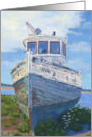 Weathered Tug Boat Anna 1000 Islands Painting Birthday card