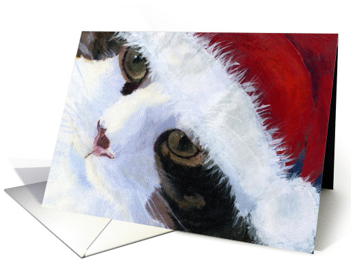 Santa Kitty Cat Christmas card (1223404)