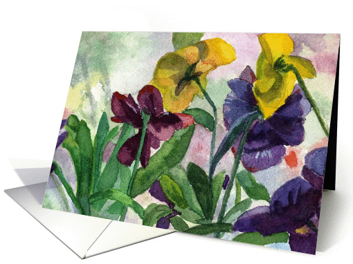 Purple Pansy Note card (1229852)