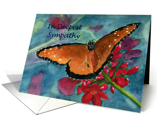 Butterfly Floral Sympathy card (1234168)