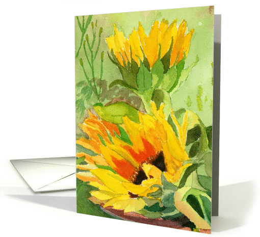 Yellow Sunflowers Floral Get Well card (1286630)