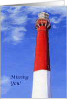 Nautical Lighthouse Landscape Missing You card