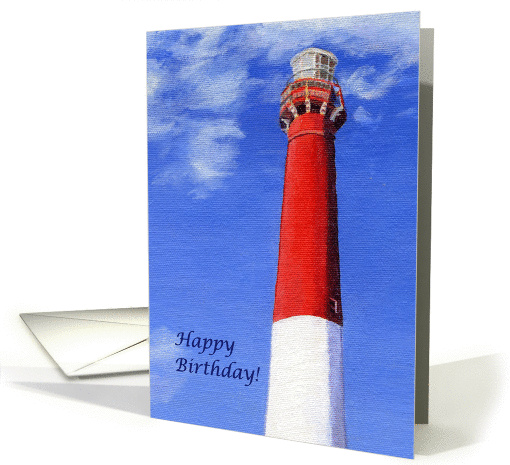 Nautical Lighthouse Landscape Happy Birthday card (1371894)