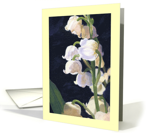 Lily of the Valley Floral blank note card (1478004)