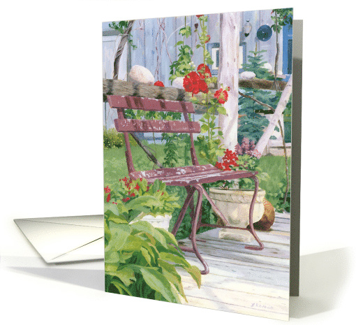 Pretty Garden Bench Get Well Soon card (1516234)