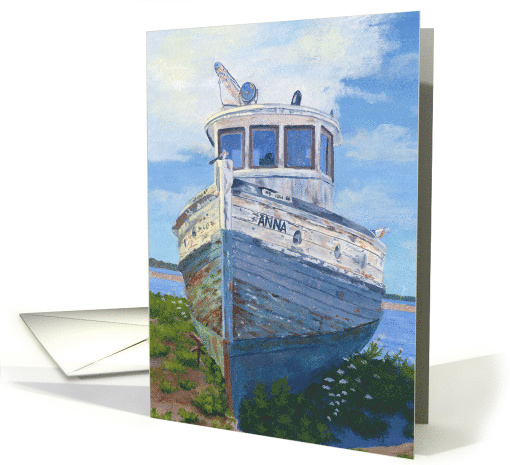 Father's Day Weathered Tug Boat Anna 1000 Islands card (1729462)