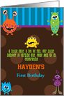 Lil Monsters Birthday Custom Invitations card