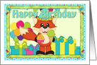 Birthday Fox Boy Card