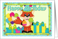 Birthday Fox Boy Card