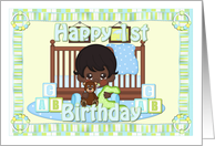 Happy First Birthday Boy Card