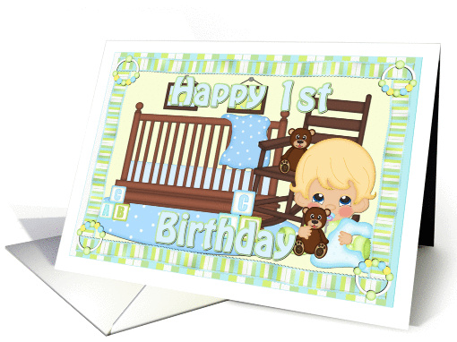Happy First Birthday Boy Card 3 card (1206568)