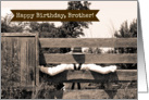 For Brother on his Birthday -- Country Theme card