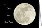 Rare Blue Moon -- Full Moon on Black card