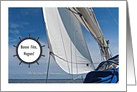 Name Day, Hugues -- White Sail Against Blue Sky, Customizable card