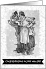 Congratulations on New Job - Humour - Madame Defarge - Dickens - B/W card
