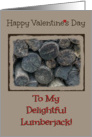 Valentine’s Day - Lumberjack - Woodpile - Whimsical card