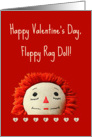 Valentine’s - Floppy Rag Doll - Toys - Hand Crafted - Hearts card