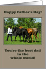 Father’s Day - Best Dad - Three Horses - Trainer - Three Colours card