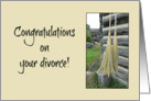 Congratulations - Divorce - Clean Sweep - Brooms card
