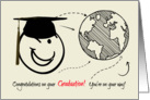 Congratulations on Graduation - On Your Way - World is Yours card