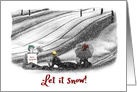 Let it Snow Magical Moments Beach Scene in Snow card