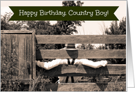 For Dad’s Birthday -- Country Theme card