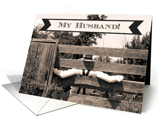 For Husband on Wedding Anniversary -- Country Theme card (1213488)