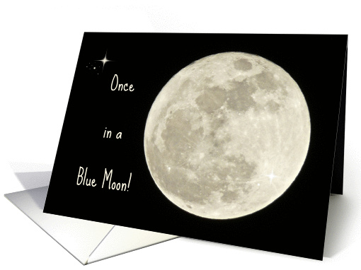 Rare Blue Moon -- Full Moon on Black card (1224500)