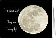 Hump Day Celebration -- Full Moon Against Black Sky card