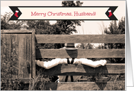 Merry Christmas Husband -- Cowboy, Rustic, Western, card