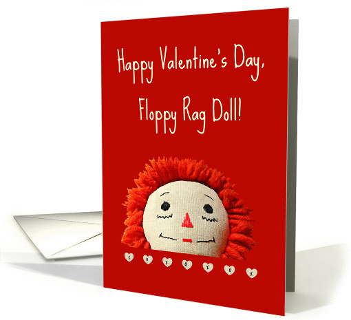 Valentine's - Floppy Rag Doll - Toys - Hand Crafted - Hearts card