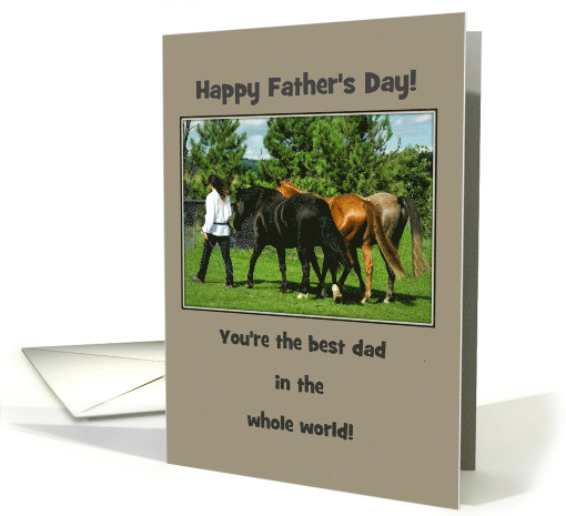 Father's Day for Dad - Customizable - Three Horses -... (1358026)