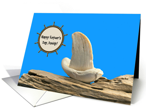 Father's Day - Sailboat - Daddy - Blue Sky - Driftwood - Shells card