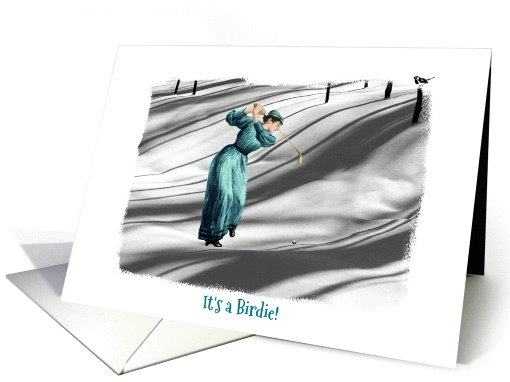 Birthday - Golf Humour - Winter - Woman Golfer in Snow -... (1461920)