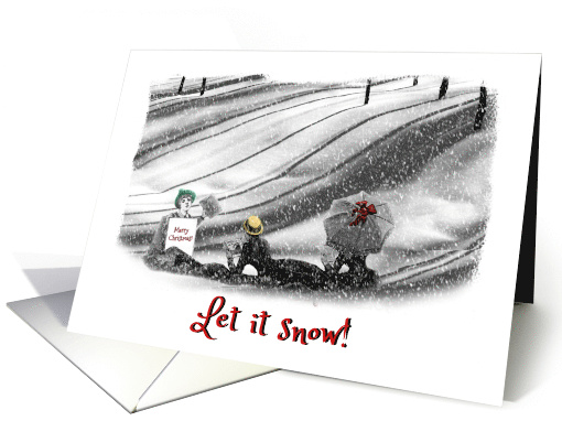 Let it Snow Magical Moments Beach Scene in Snow card (1592874)