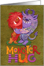 Monster Hug for Kid Birthday card